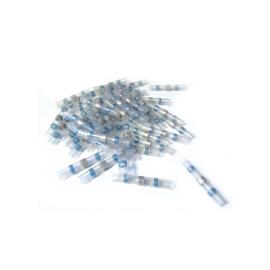 50 CONNECTEURS BLEUS BOUT-À-BOUT THERMO-RÉTRACTABLES À SOUDER - SECTION 2 à 4mm²